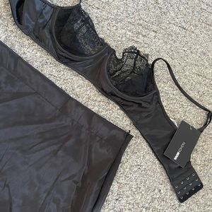 Lace matching skirt set